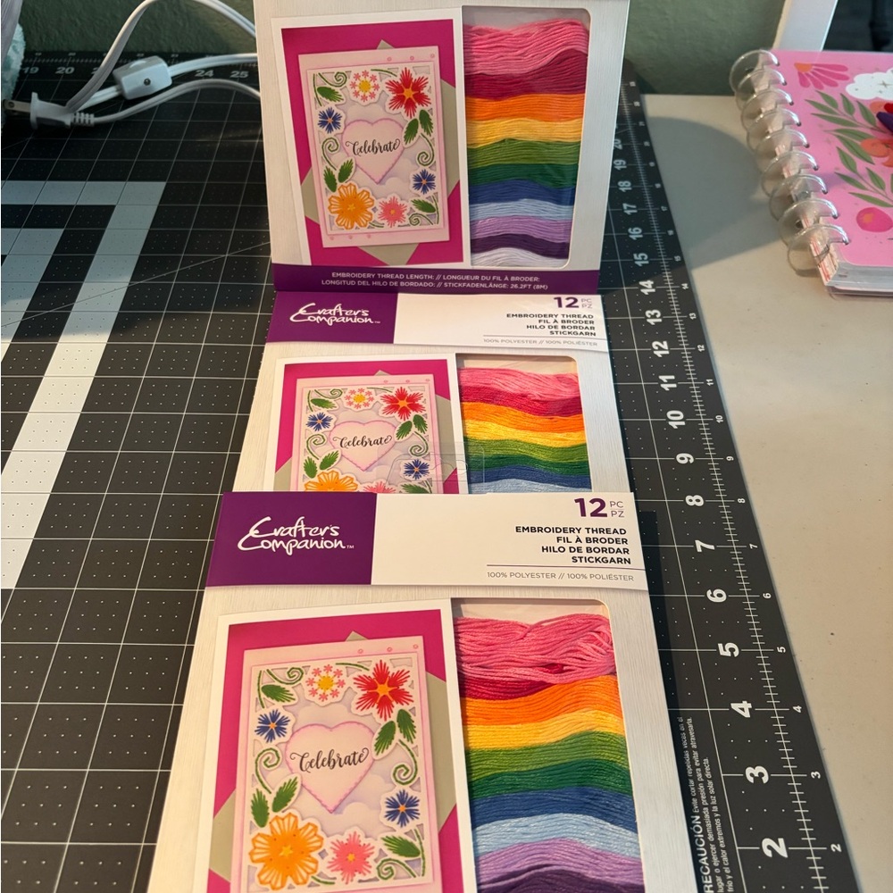 3 Crafter's Companion Embroidery Floss Package. Does not come with anything else
